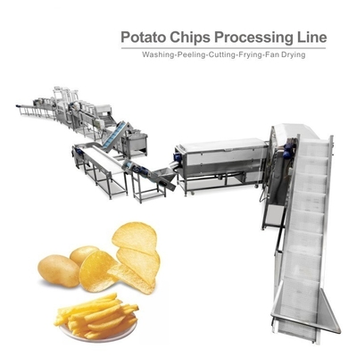감자 칩 냉동 감자 감자 제조 기계 2000kg/h 전기 난방